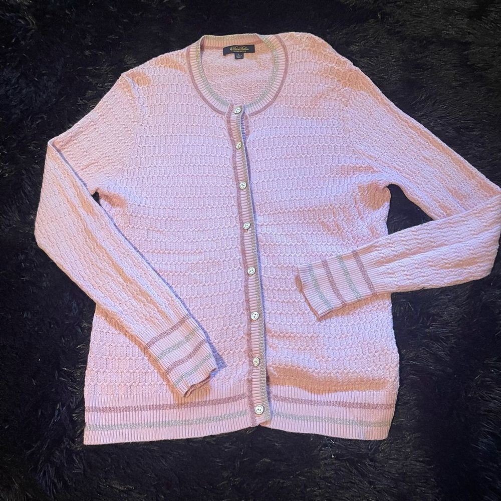Brooks Brothers Supima Cotton Button Up Cardigan